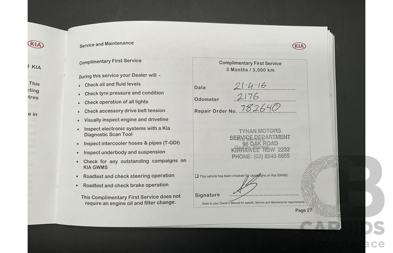 8/2015 Kia Rio S UB MY15 3d Hatchback Aurora Black Pearl 1.4L