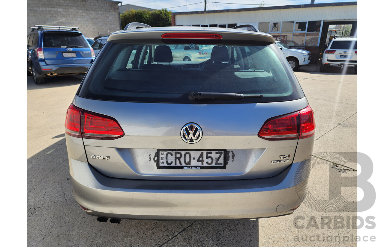 2/2014 Volkswagen Golf 90 TSI AU MY14 4d Wagon Silver 1.4L