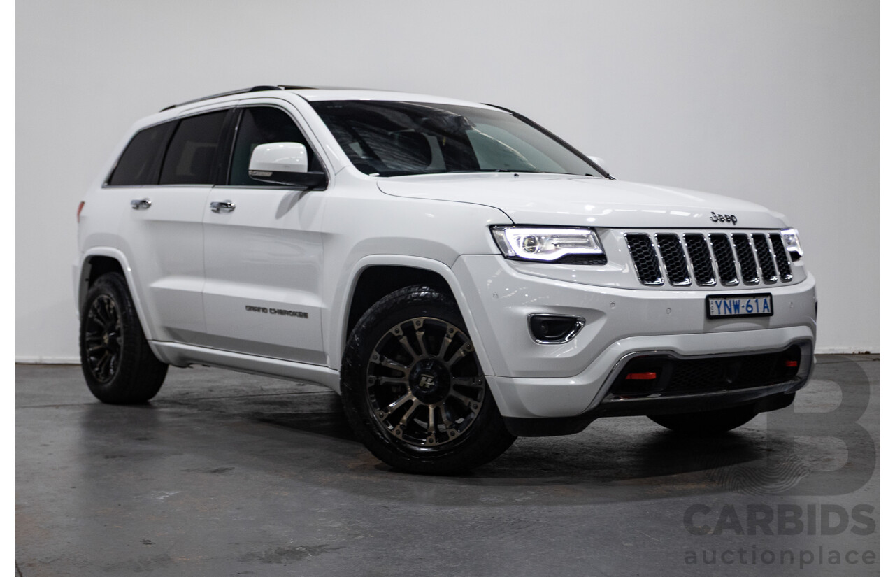 8/2014 Jeep Grand Cherokee Overland (4x4) WK MY14 4d Wagon White Turbo Diesel 3.0L
