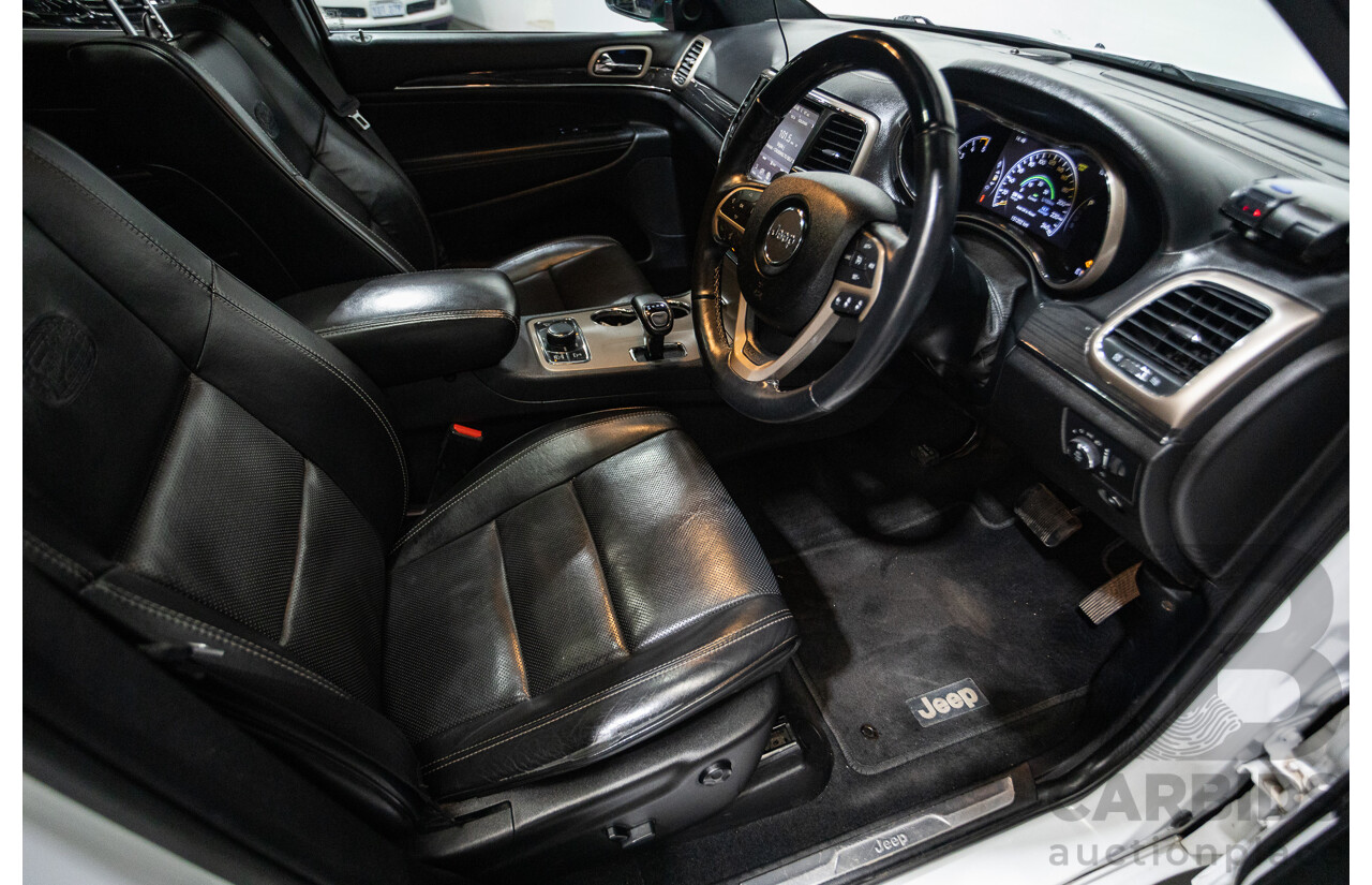 8/2014 Jeep Grand Cherokee Overland (4x4) WK MY14 4d Wagon White Turbo Diesel 3.0L