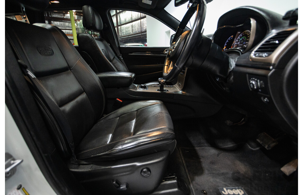 8/2014 Jeep Grand Cherokee Overland (4x4) WK MY14 4d Wagon White Turbo Diesel 3.0L