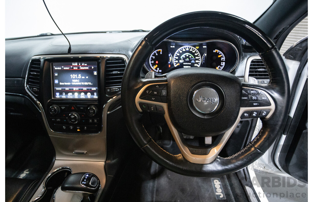 8/2014 Jeep Grand Cherokee Overland (4x4) WK MY14 4d Wagon White Turbo Diesel 3.0L