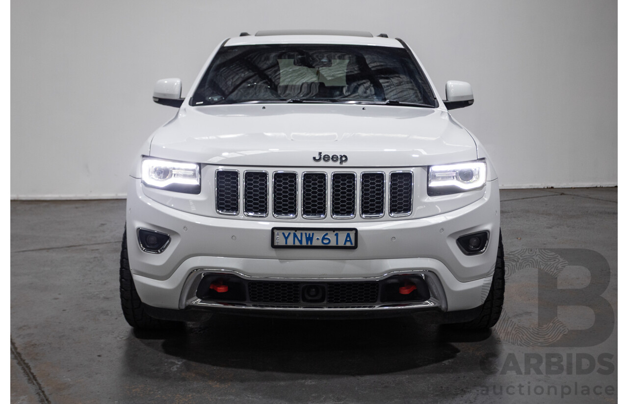 8/2014 Jeep Grand Cherokee Overland (4x4) WK MY14 4d Wagon White Turbo Diesel 3.0L