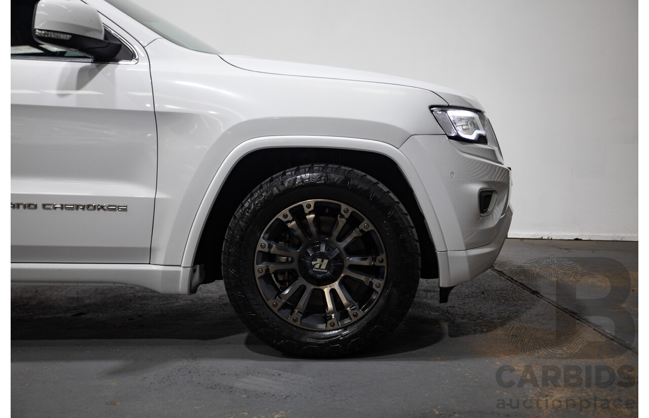 8/2014 Jeep Grand Cherokee Overland (4x4) WK MY14 4d Wagon White Turbo Diesel 3.0L