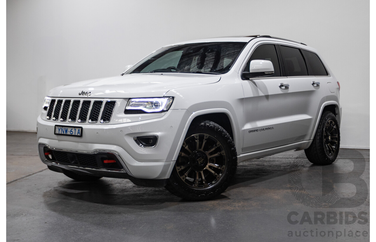 8/2014 Jeep Grand Cherokee Overland (4x4) WK MY14 4d Wagon White Turbo Diesel 3.0L