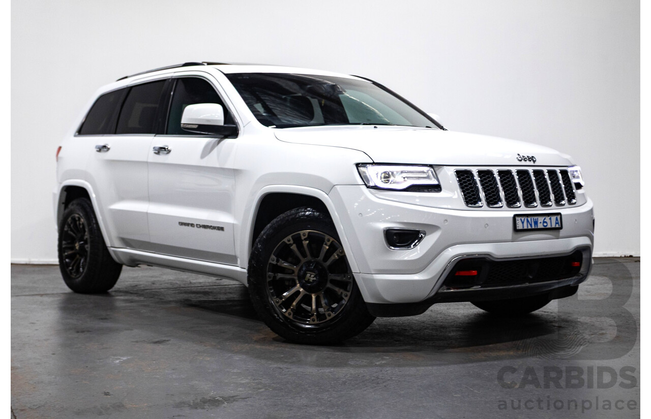 8/2014 Jeep Grand Cherokee Overland (4x4) WK MY14 4d Wagon White Turbo Diesel 3.0L