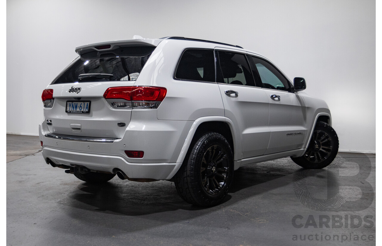 8/2014 Jeep Grand Cherokee Overland (4x4) WK MY14 4d Wagon White Turbo Diesel 3.0L