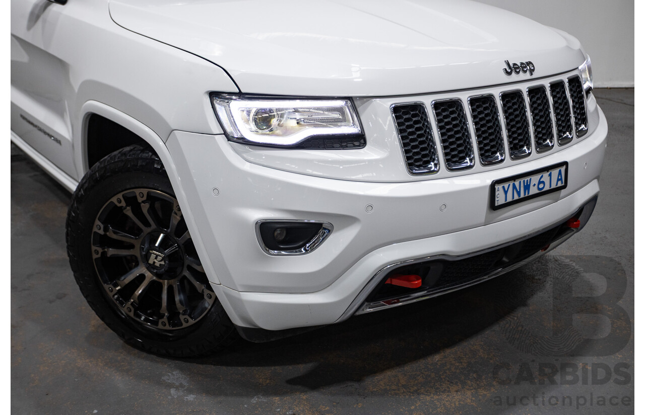 8/2014 Jeep Grand Cherokee Overland (4x4) WK MY14 4d Wagon White Turbo Diesel 3.0L
