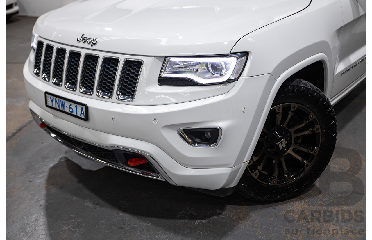 8/2014 Jeep Grand Cherokee Overland (4x4) WK MY14 4d Wagon White Turbo Diesel 3.0L