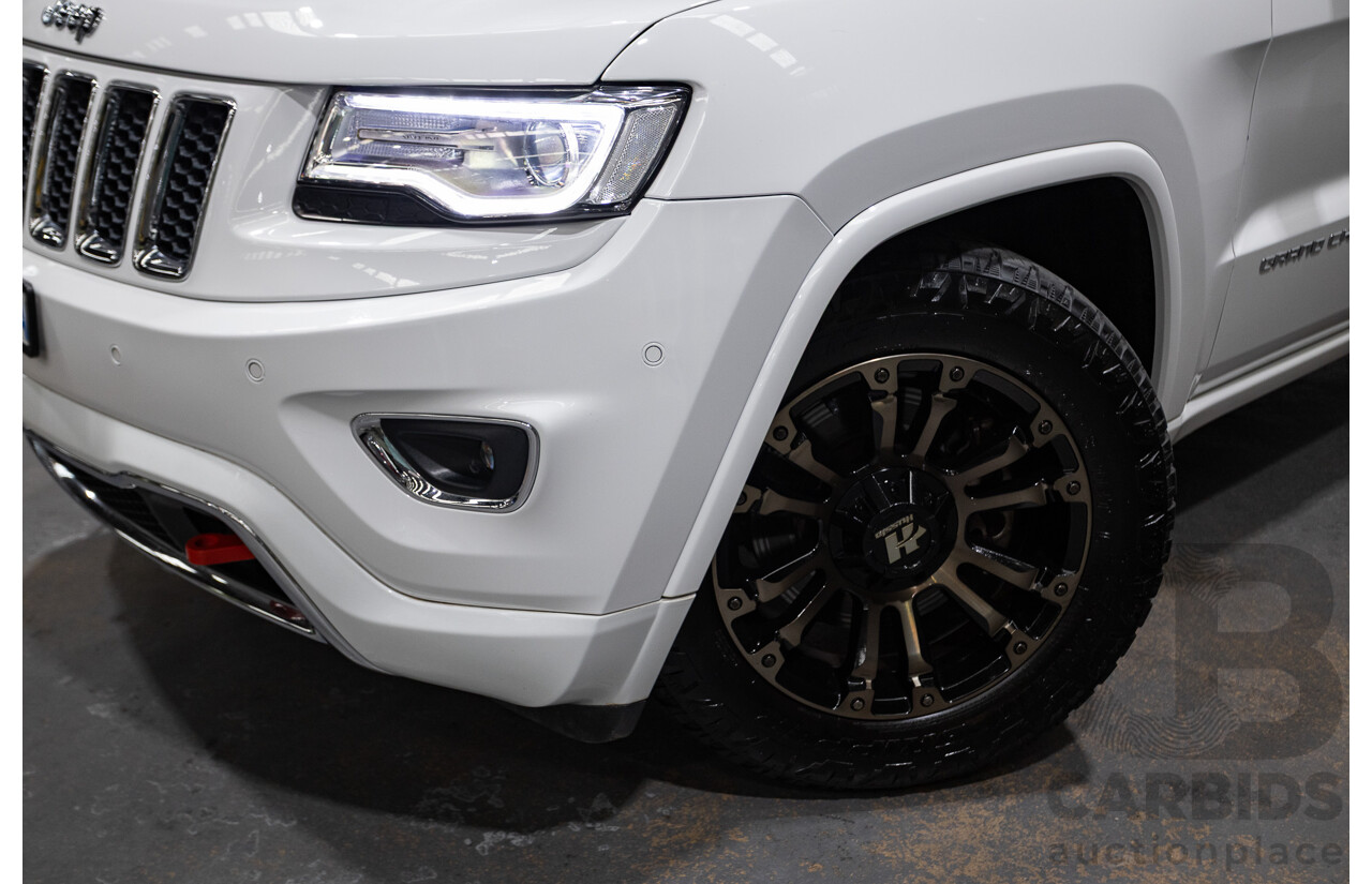 8/2014 Jeep Grand Cherokee Overland (4x4) WK MY14 4d Wagon White Turbo Diesel 3.0L