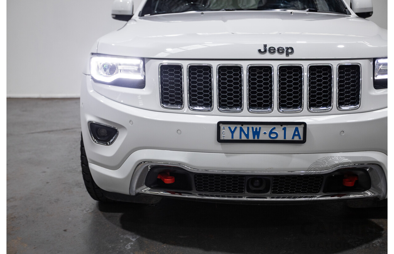 8/2014 Jeep Grand Cherokee Overland (4x4) WK MY14 4d Wagon White Turbo Diesel 3.0L