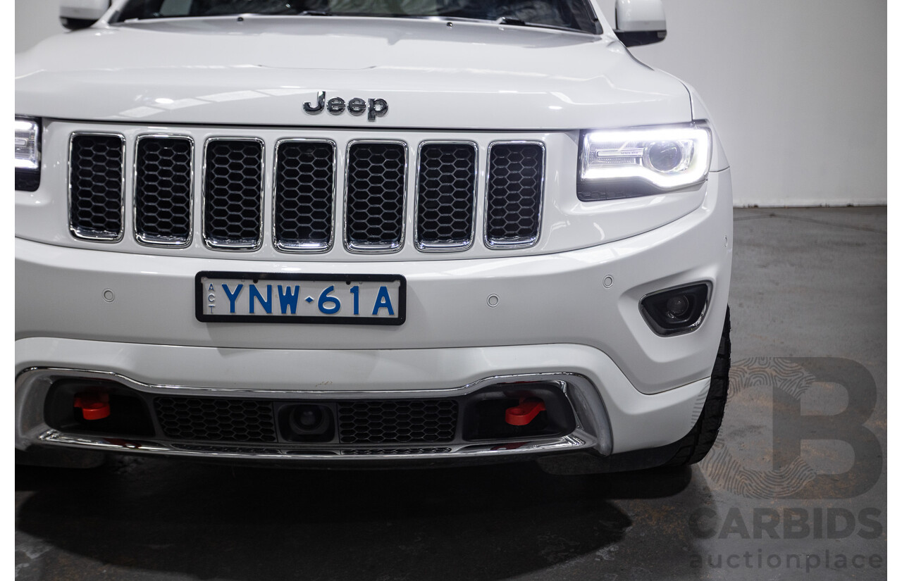 8/2014 Jeep Grand Cherokee Overland (4x4) WK MY14 4d Wagon White Turbo Diesel 3.0L