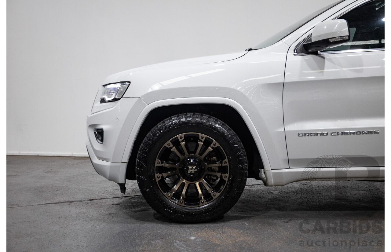 8/2014 Jeep Grand Cherokee Overland (4x4) WK MY14 4d Wagon White Turbo Diesel 3.0L