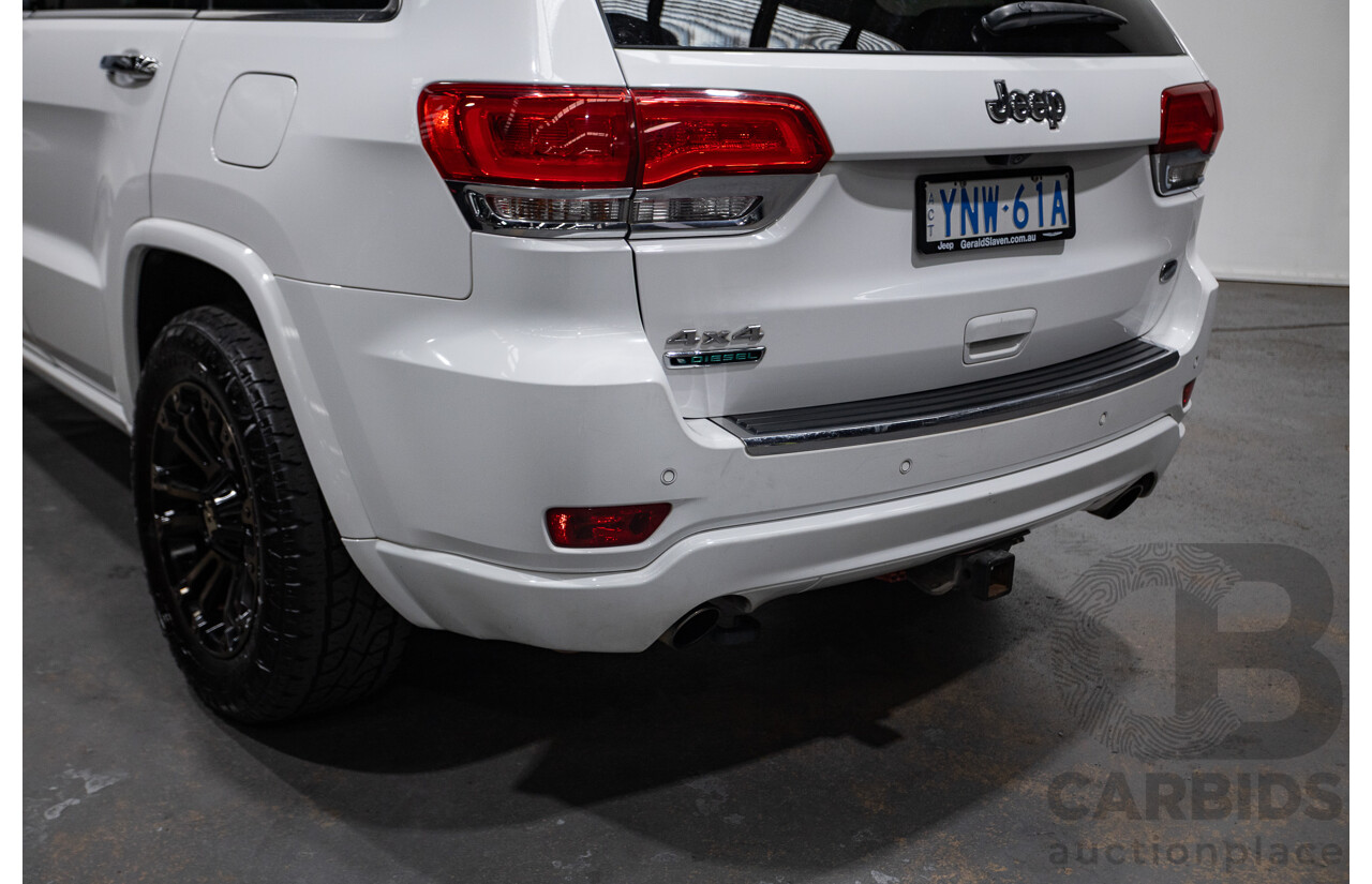 8/2014 Jeep Grand Cherokee Overland (4x4) WK MY14 4d Wagon White Turbo Diesel 3.0L