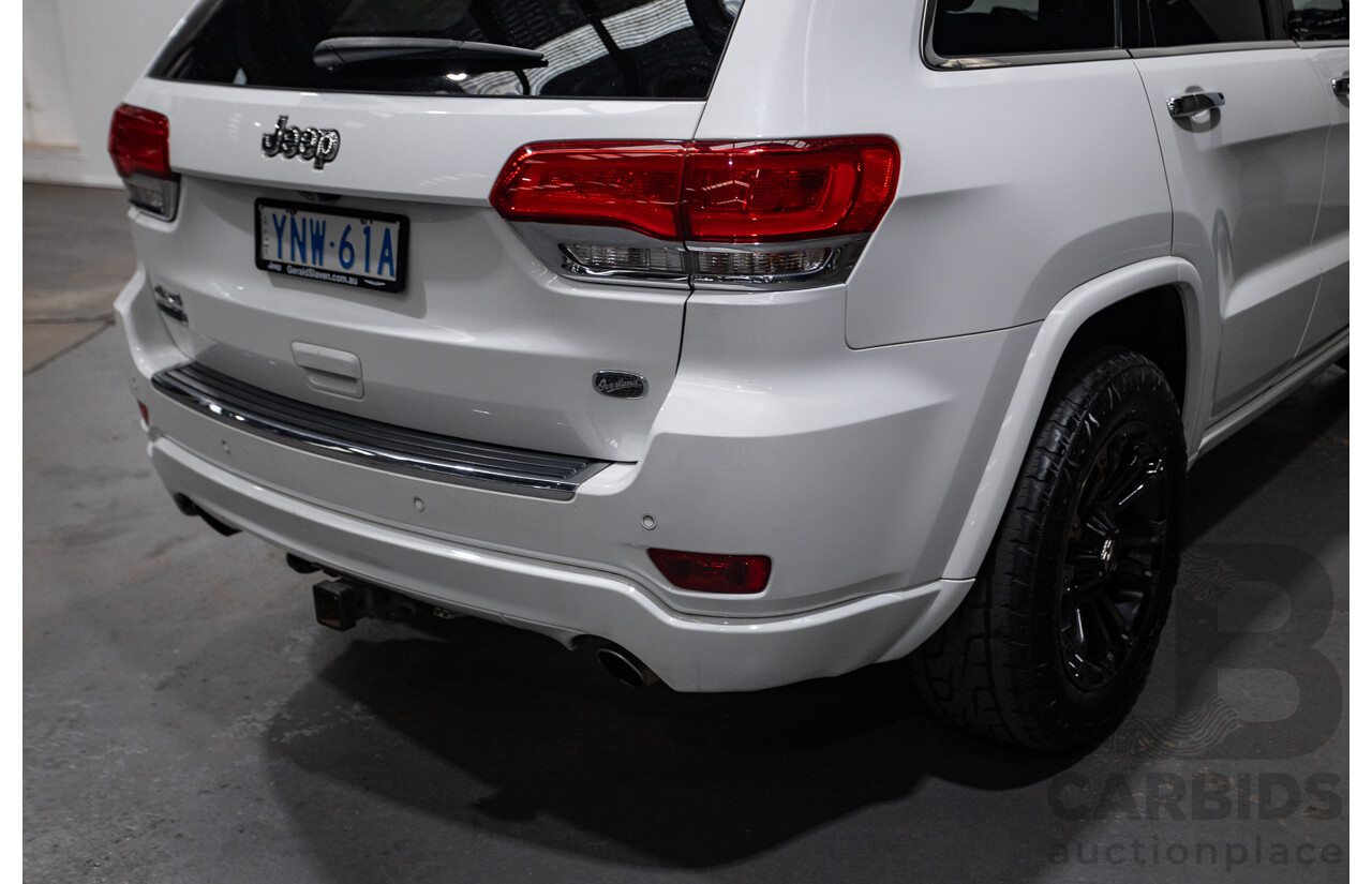 8/2014 Jeep Grand Cherokee Overland (4x4) WK MY14 4d Wagon White Turbo Diesel 3.0L