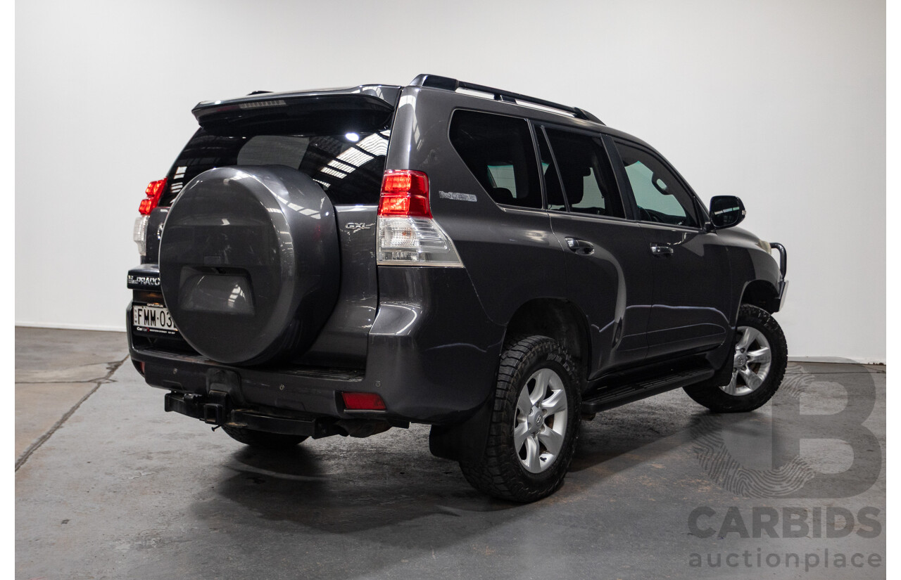 8/2013 Toyota Landcruiser Prado GXL (4x4) KDJ150R 4d Wagon Graphite Metallic Grey Turbo Diesel 3.0L - 7 Seater