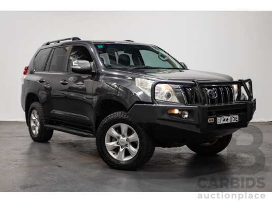 8/2013 Toyota Landcruiser Prado GXL (4x4) KDJ150R 4d Wagon Graphite Metallic Grey Turbo Diesel 3.0L - 7 Seater