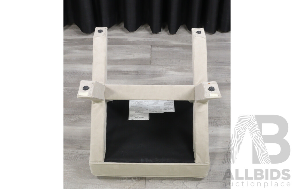 Pair of West Elm Modern Upholstered Ottomans/Occasional Seats