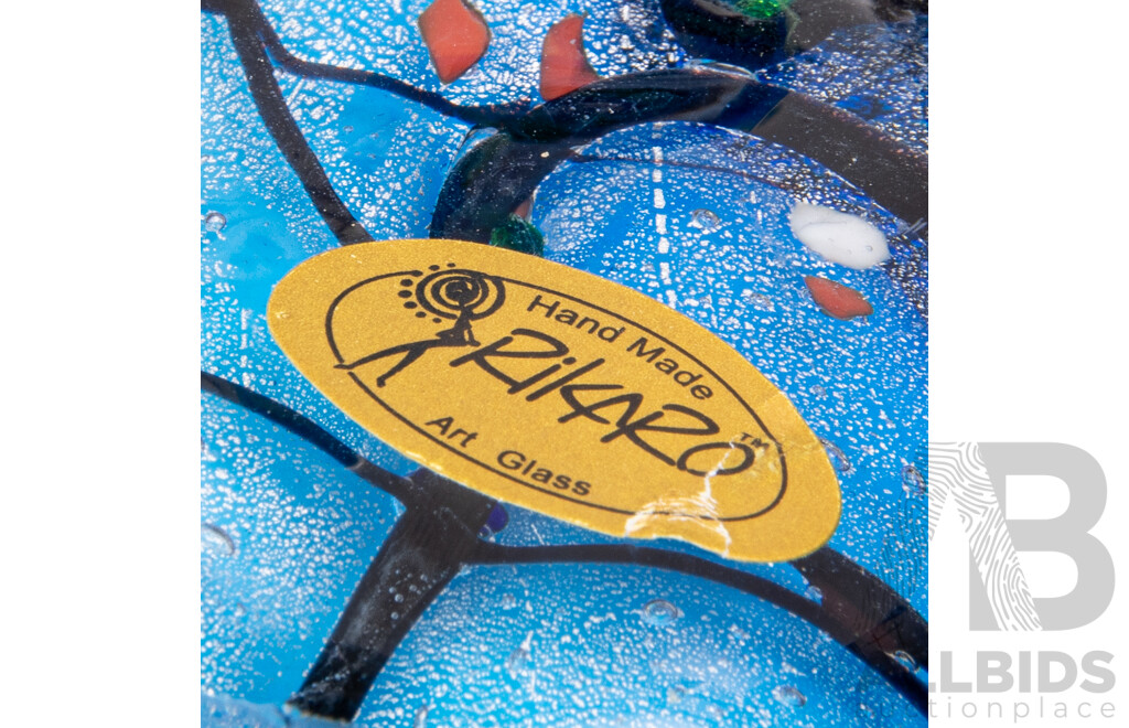 Collection Five Art Glass Angel Fish Including Rikaro Example
