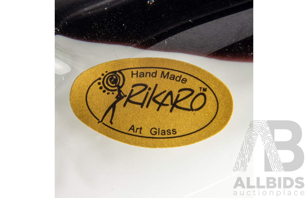 Collection Three Art Glass Rikaro Penguin Figures