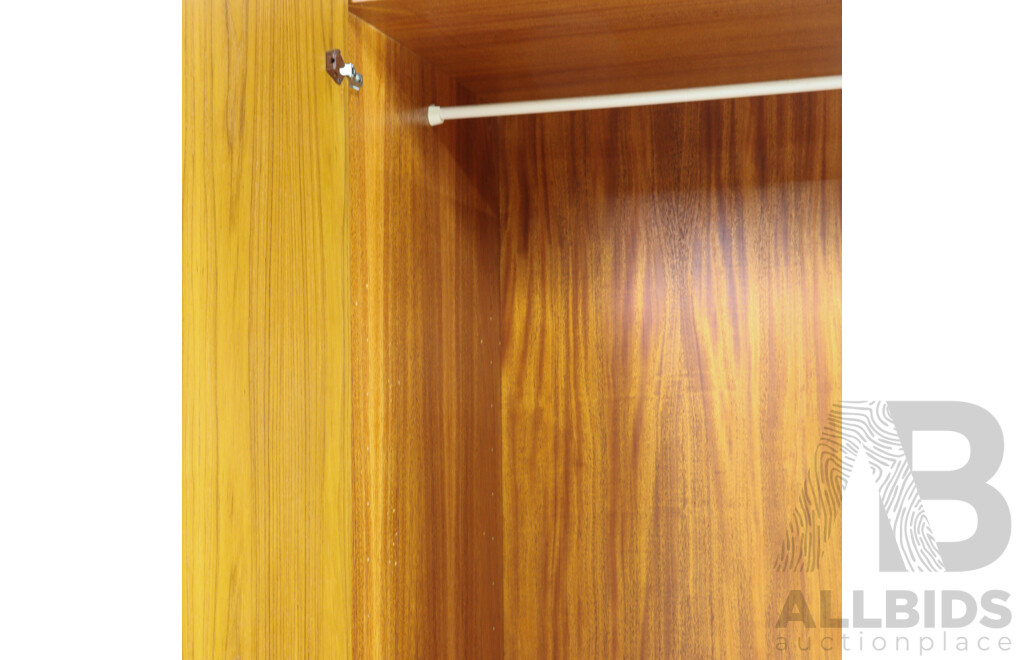 Vintage Teak Two Door Wardrobe with Fitted Interior by Parker Furniture