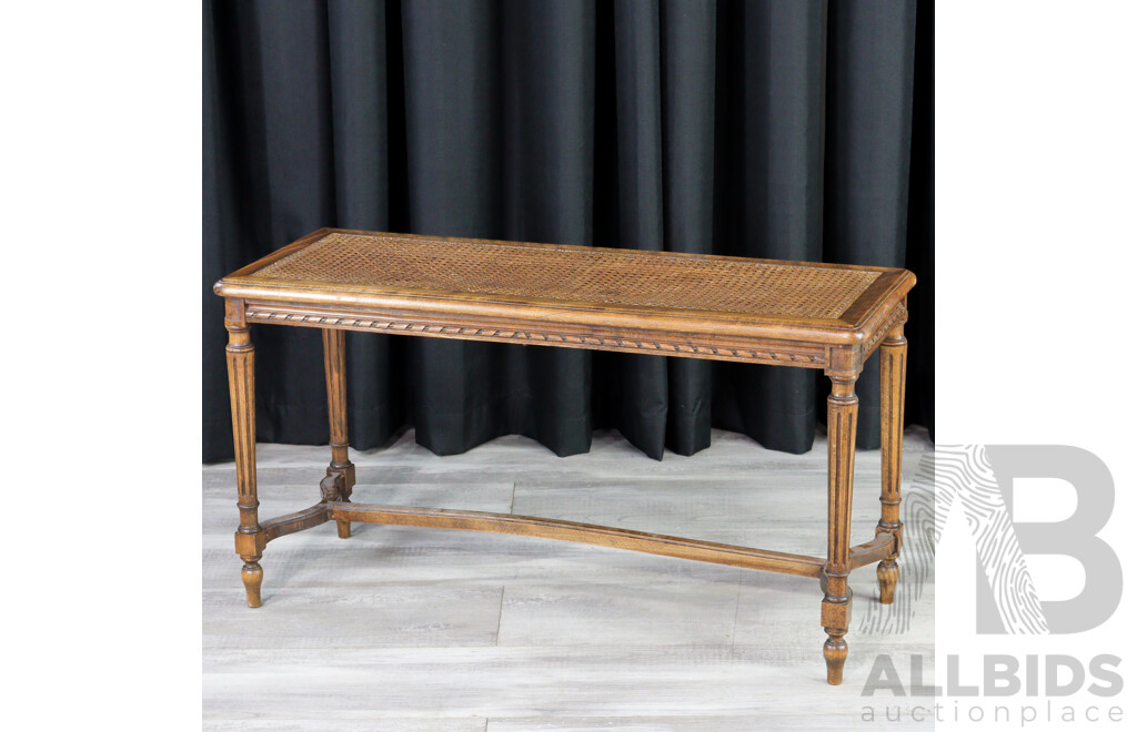 French Realm Tan Top Bedroom Stool