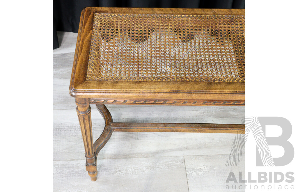 French Realm Tan Top Bedroom Stool