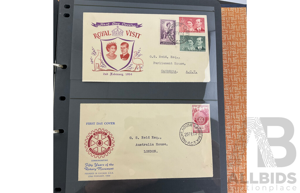 Four Albums of Australian First Day Covers and Stamp Packs, Examples Spanning 1951 to 1989 Including Commonwealth of Australia Jubilee, Bicentennial, Expo 1988