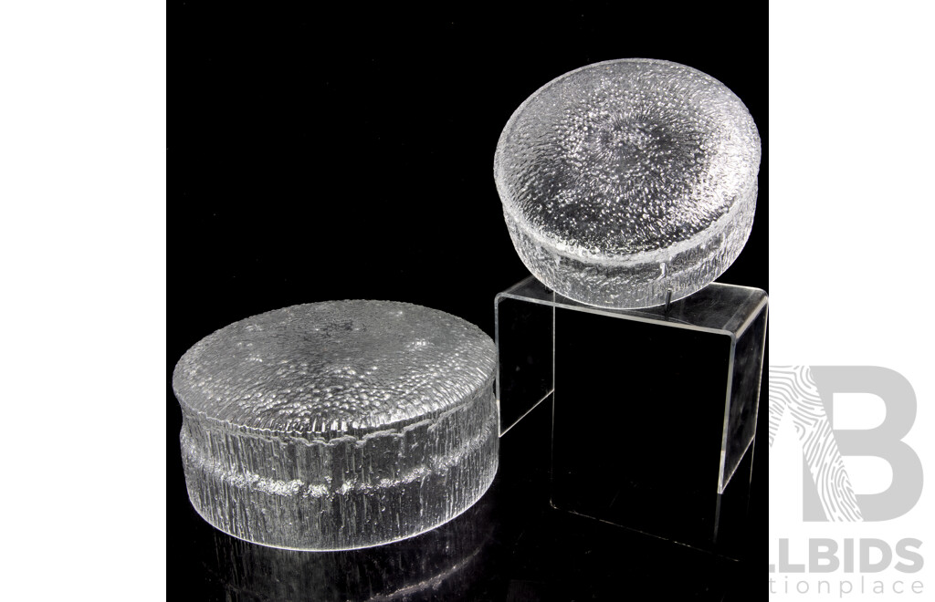 Two Mid Century Finnish Iittala Paadar Serving Bowls by Tapio Wirkkala in Original Boxes