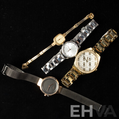 Collection of Ladies Dress Watches with Guess, Fossil, Jag & Pierre Cardin