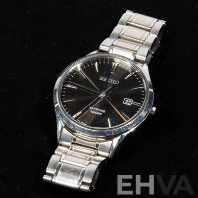 Seiko Sapphire 100m Mens Watch with Date Dial, SN42-OFW0, 42mm