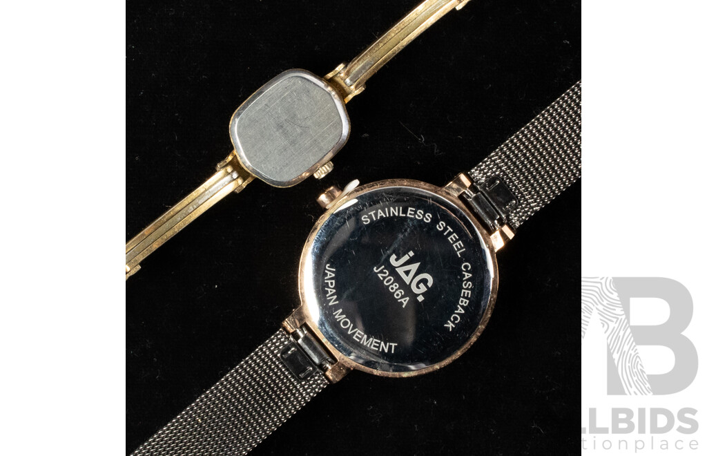 Collection of Ladies Dress Watches with Guess, Fossil, Jag & Pierre Cardin