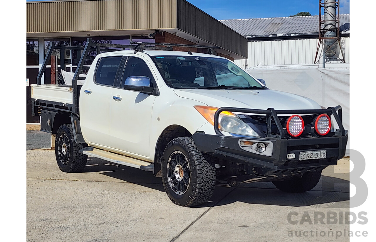 2/2014 Mazda Bt50 GT (4x4) MY13 Dual Cab Utility White 3.2L