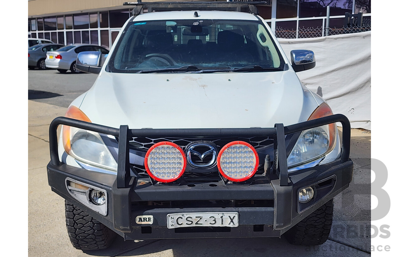 2/2014 Mazda Bt50 GT (4x4) MY13 Dual Cab Utility White 3.2L