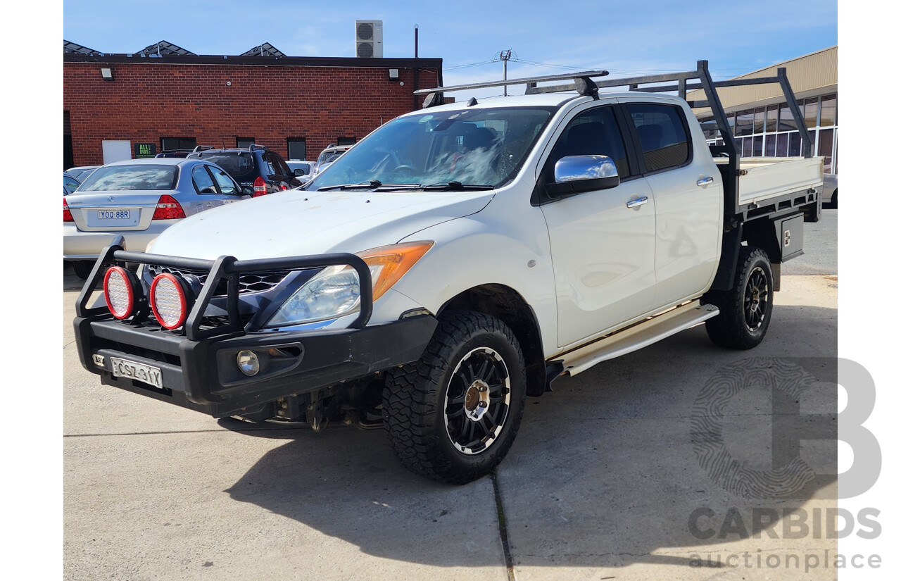 2/2014 Mazda Bt50 GT (4x4) MY13 Dual Cab Utility White 3.2L