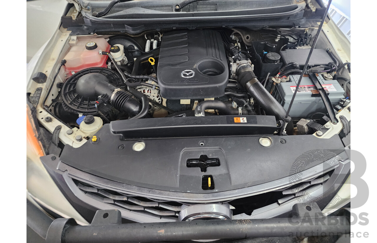 2/2014 Mazda Bt50 GT (4x4) MY13 Dual Cab Utility White 3.2L