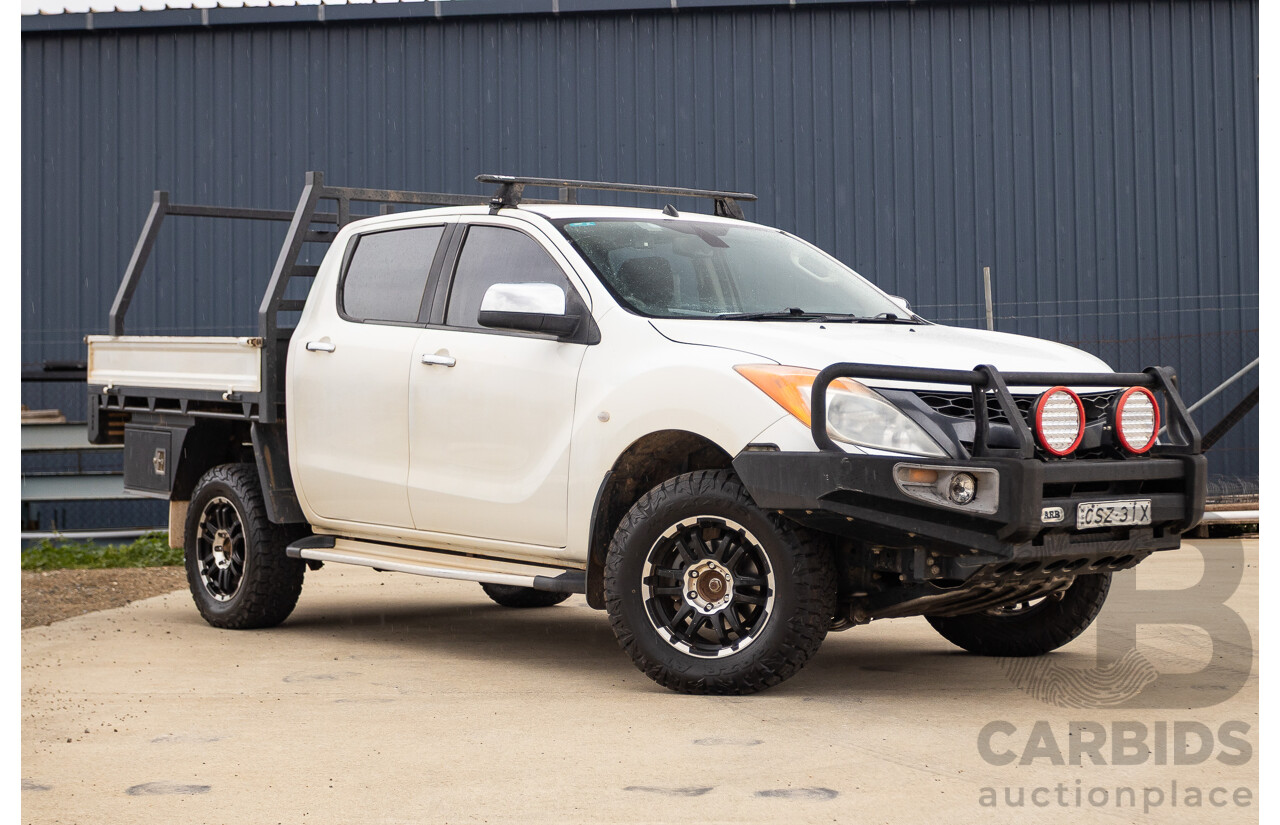 2/2014 Mazda BT-50 GT (4x4) MY13 Dual Cab Utility White 3.2L