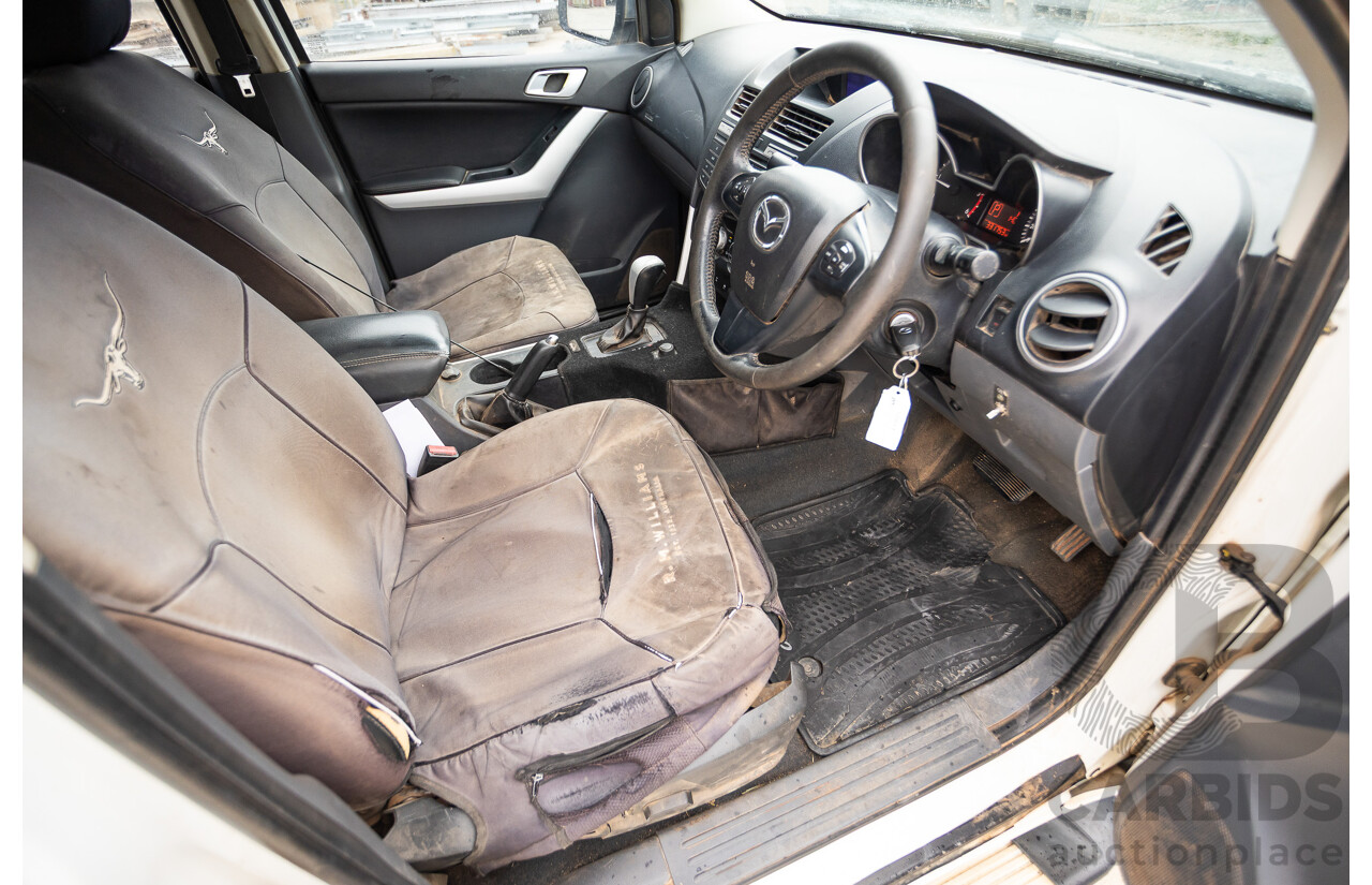 2/2014 Mazda BT-50 GT (4x4) MY13 Dual Cab Utility White 3.2L