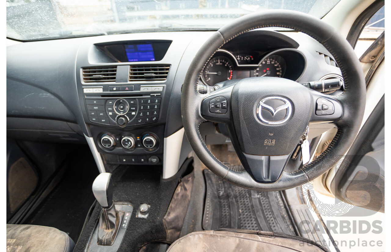 2/2014 Mazda BT-50 GT (4x4) MY13 Dual Cab Utility White 3.2L