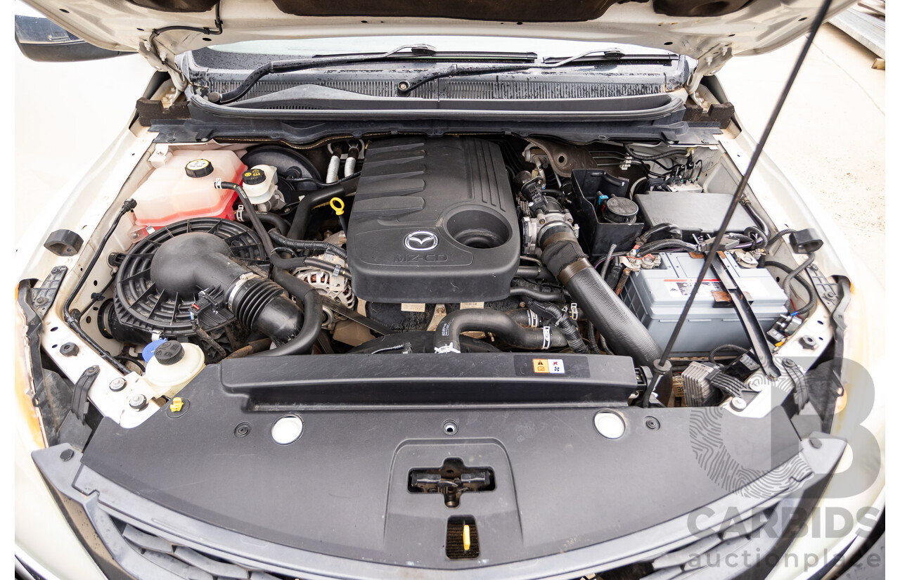2/2014 Mazda BT-50 GT (4x4) MY13 Dual Cab Utility White 3.2L