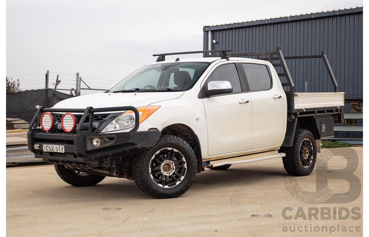 2/2014 Mazda BT-50 GT (4x4) MY13 Dual Cab Utility White 3.2L