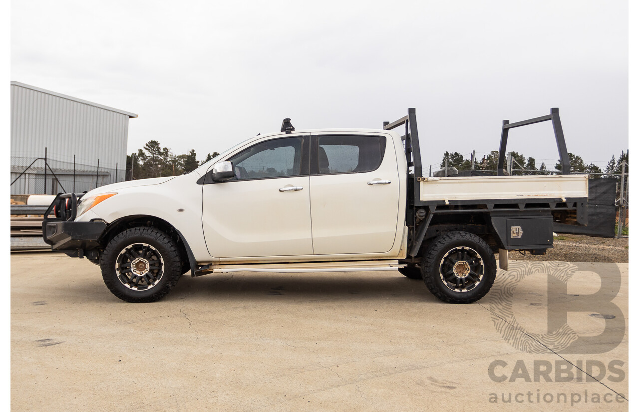 2/2014 Mazda BT-50 GT (4x4) MY13 Dual Cab Utility White 3.2L