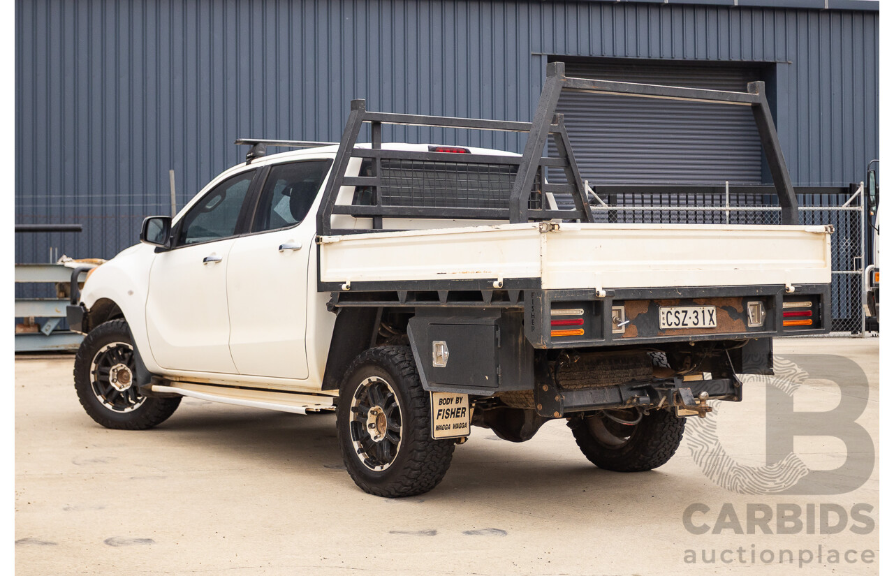 2/2014 Mazda BT-50 GT (4x4) MY13 Dual Cab Utility White 3.2L