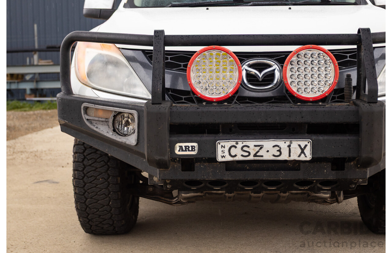 2/2014 Mazda BT-50 GT (4x4) MY13 Dual Cab Utility White 3.2L