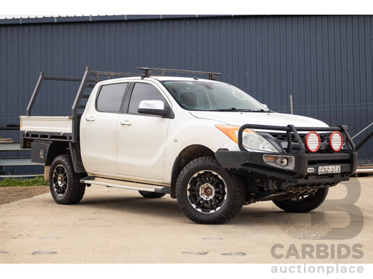 2/2014 Mazda BT-50 GT (4x4) MY13 Dual Cab Utility White 3.2L