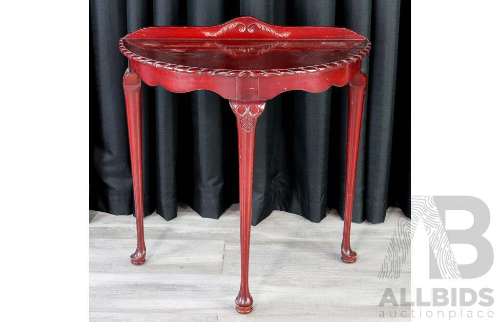 Antique Half Moon Hall Table