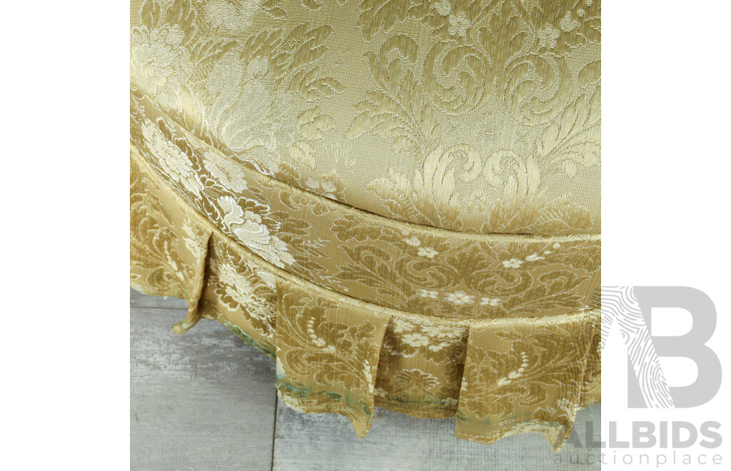 Art Deco Bedroom Chair with Brocade Upholstery
