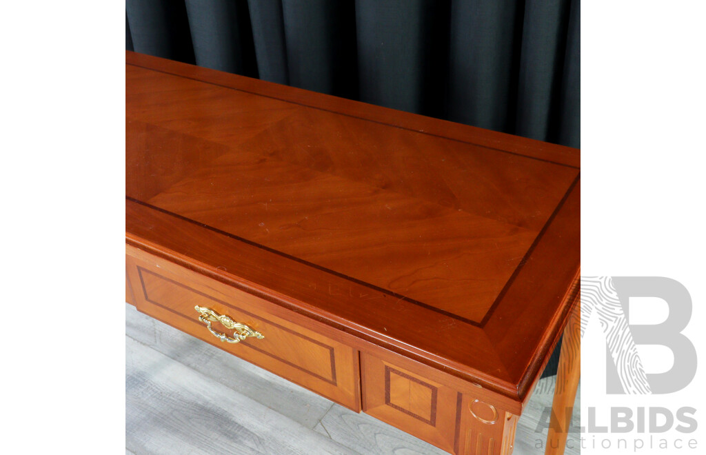 Modern Timber Hall Table with Two Drawers