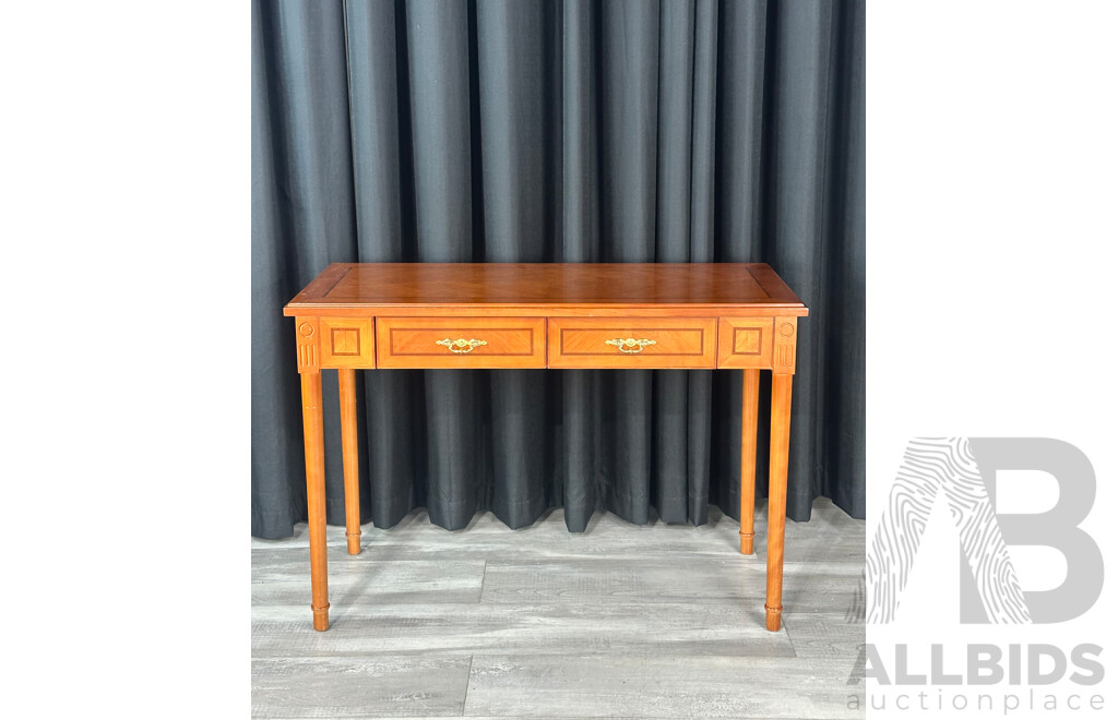 Modern Timber Hall Table with Two Drawers