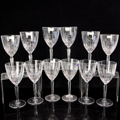 Collection Three Sets of Four Marquis by Waterford Cut Crystal Wine Glasses